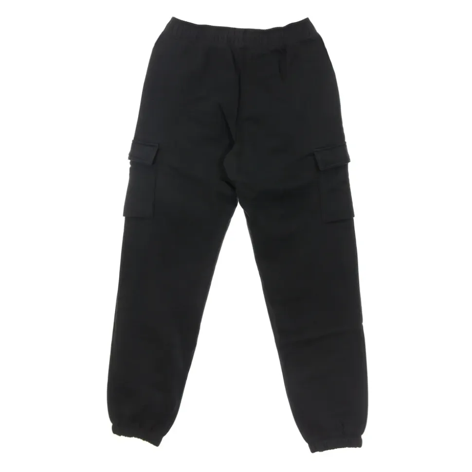 Pantaloni Cargo in Pile Nero/Bianco