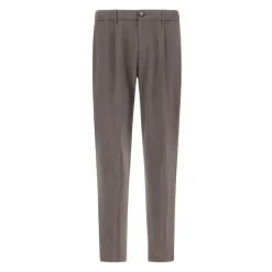 Pantaloni con pinces frontali