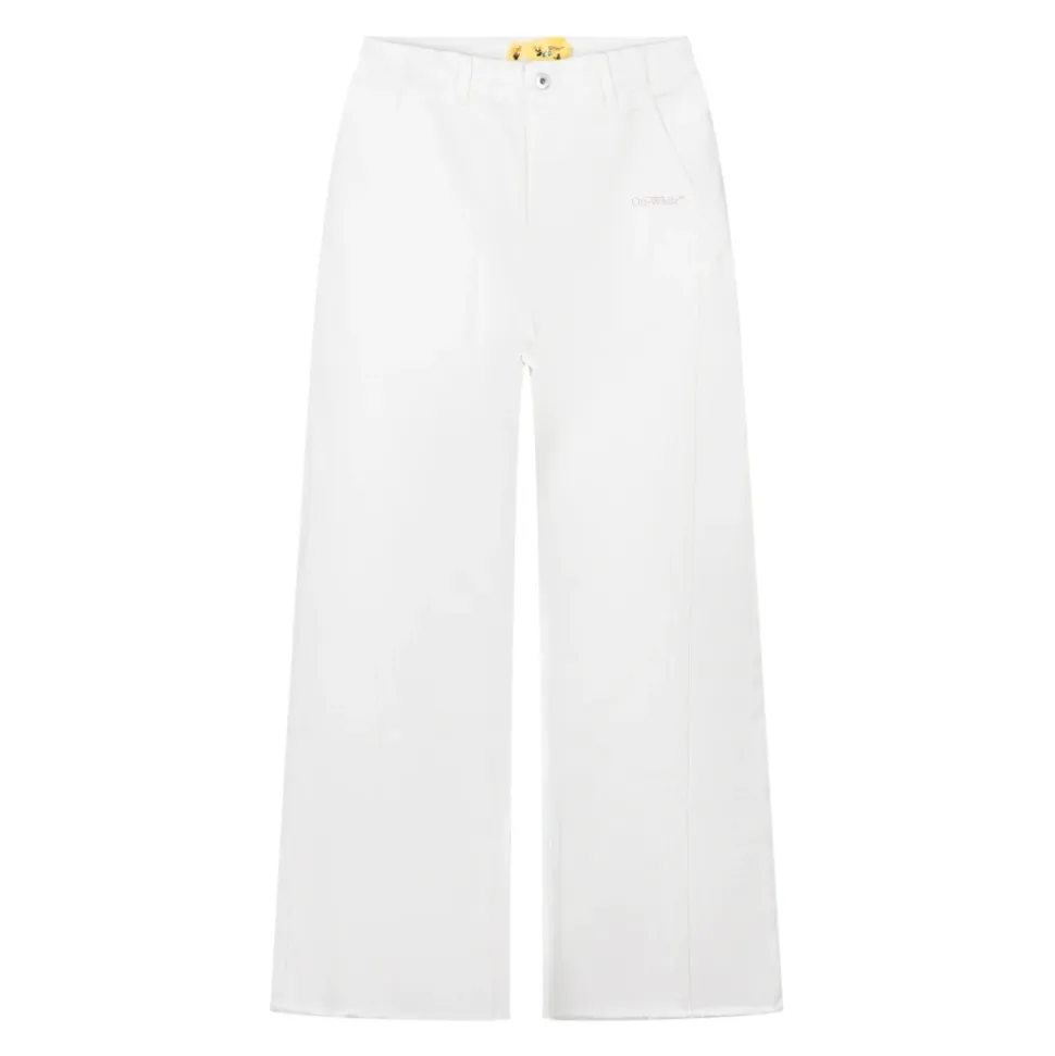 Pantaloni Denim a Gamba Larga