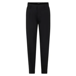 Pantaloni eleganti neri con logo in metallo