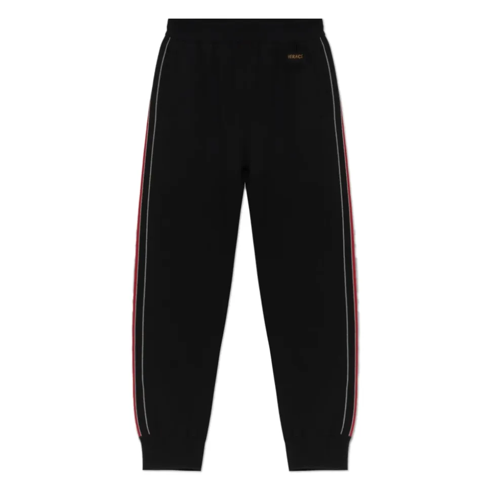 Pantaloni in Cotone con Polsini Elasticizzati