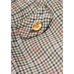 Pantaloni in Cotone Popeline Micro-Check