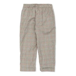 Pantaloni in Cotone Popeline Micro-Check