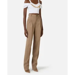 Pantaloni in Gabardine con Pinces