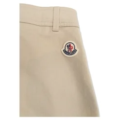 Pantaloni in Gabardine di Cotone Stretch con Pieghe