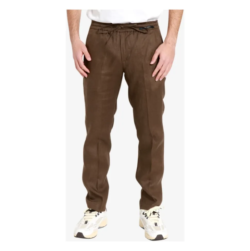 Pantaloni in Lino con Coulisse