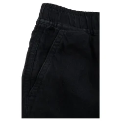 Pantaloni in Lino con Patch Logo