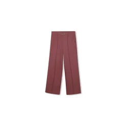 Pantaloni Rosa a Gamba Larga con Cintura