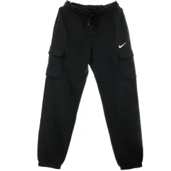 Pantaloni tuta in pile con tasche cargo nere