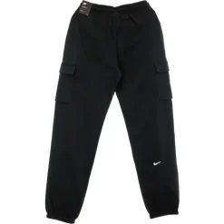 Pantaloni tuta in pile con tasche cargo nere