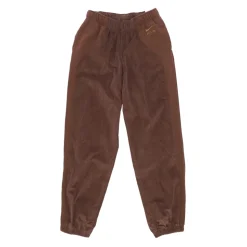 Pantaloni tuta in velluto a coste a vita alta