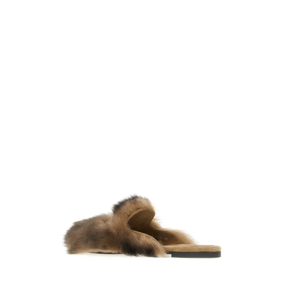 Pantofole in Shearling e Suede