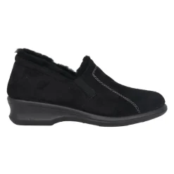 Pantofole nere da donna per casa, accoglienti e alla moda