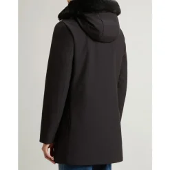 Parka Cappotto Nero in Piuma