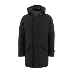 Parka uomo con collo alto Polar nero