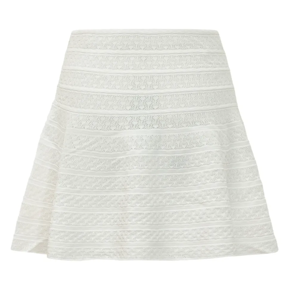 Pointelle Knit Mini Skirt