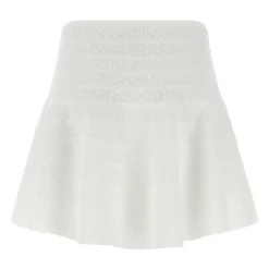 Pointelle Knit Mini Skirt