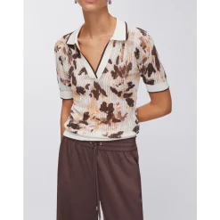 Polo a Maglia con Punto Intrecciato