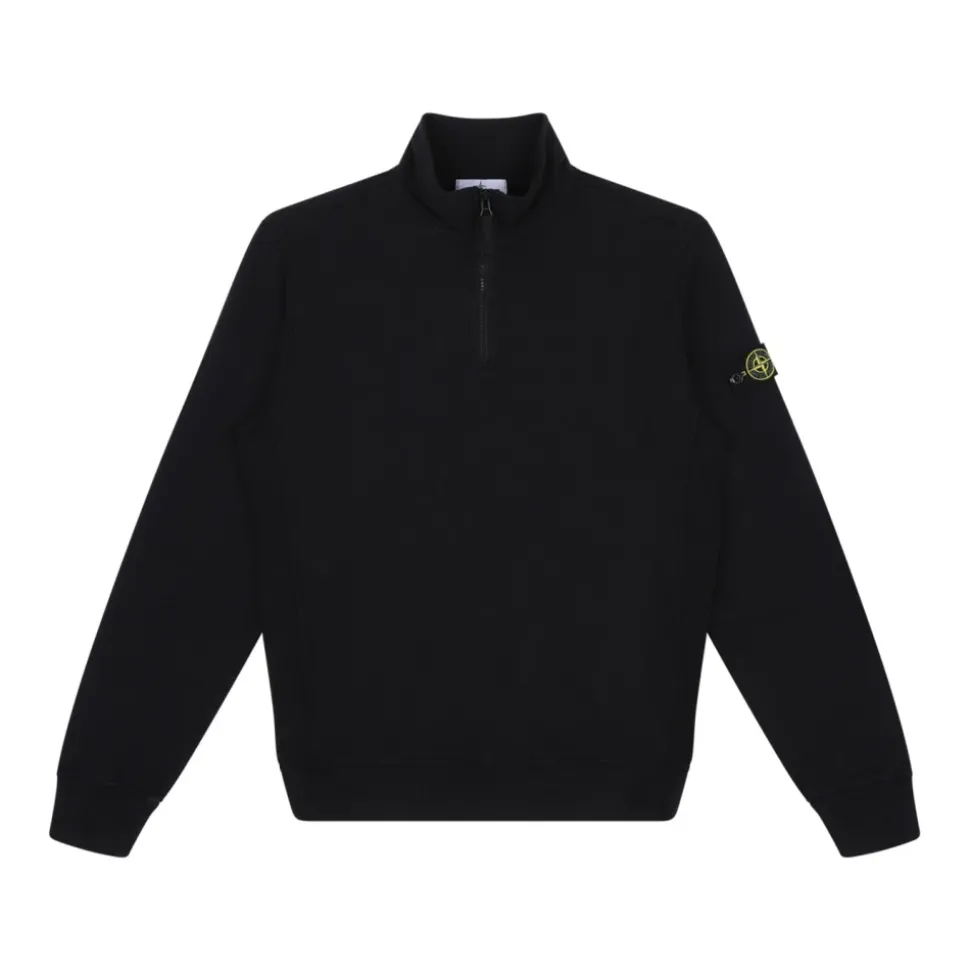 Polo e Felpa Nere con Half-Zip