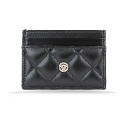 Porta carte da donna trapuntato in pelle
