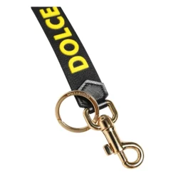 Portachiavi con logo in pelle e supporto in ottone