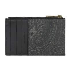 Portafoglio con stampa Paisley e motivo Pegaso