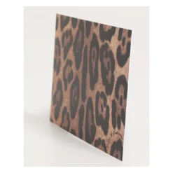 Porta Post Card in Carta a Busta con Stampa Leopardata