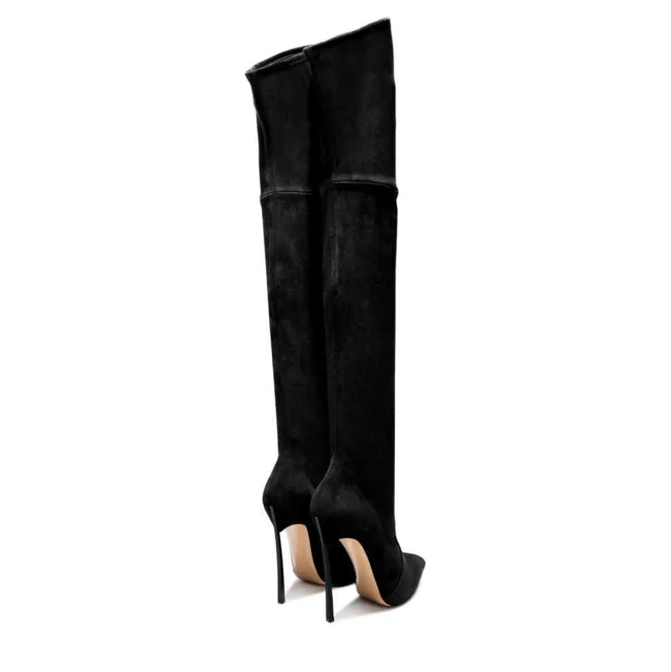 Raffinato Stivale Nero Over-the-Knee