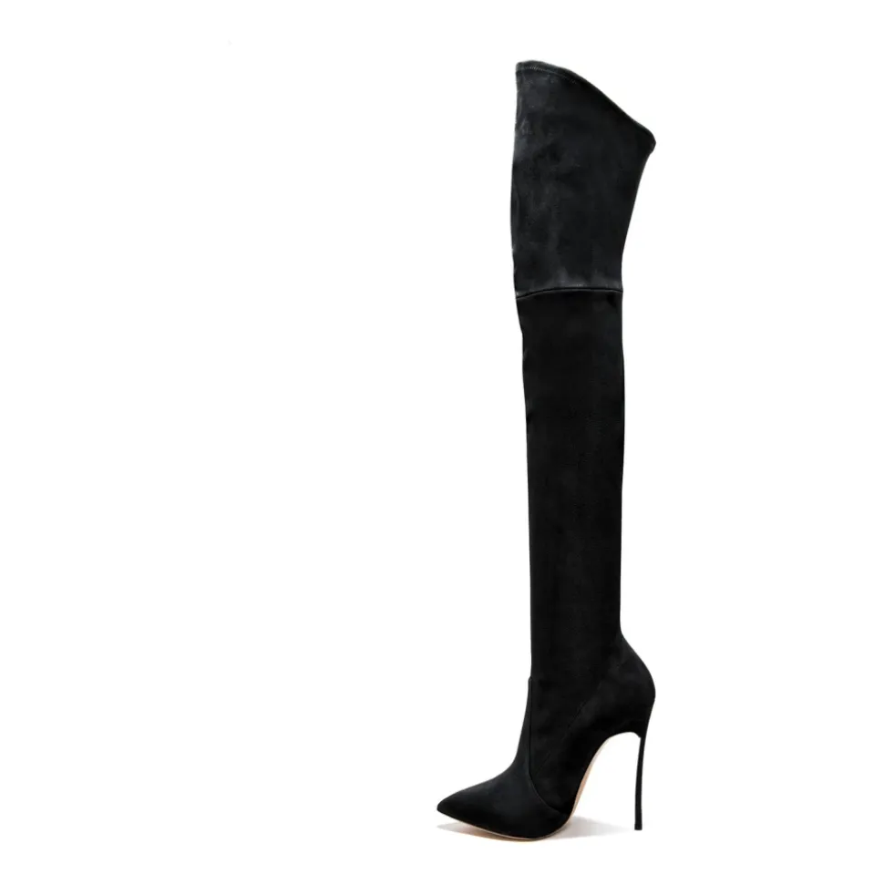 Raffinato Stivale Nero Over-the-Knee