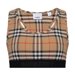 Reggiseno Sportivo con Stampa Vintage Check