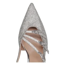 Sandali Argento Metallici con Pietre
