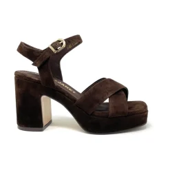 Sandali con plateau e tacco a blocco