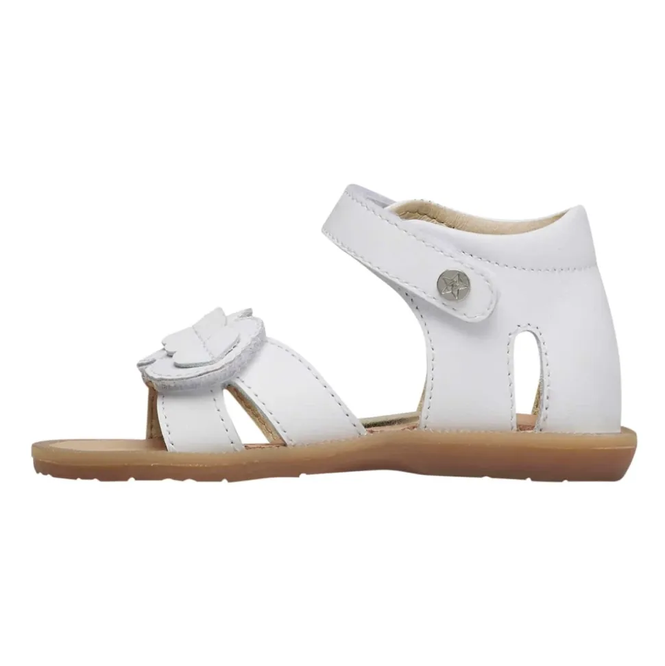 Sandali in pelle con cuori applicati FIRUN