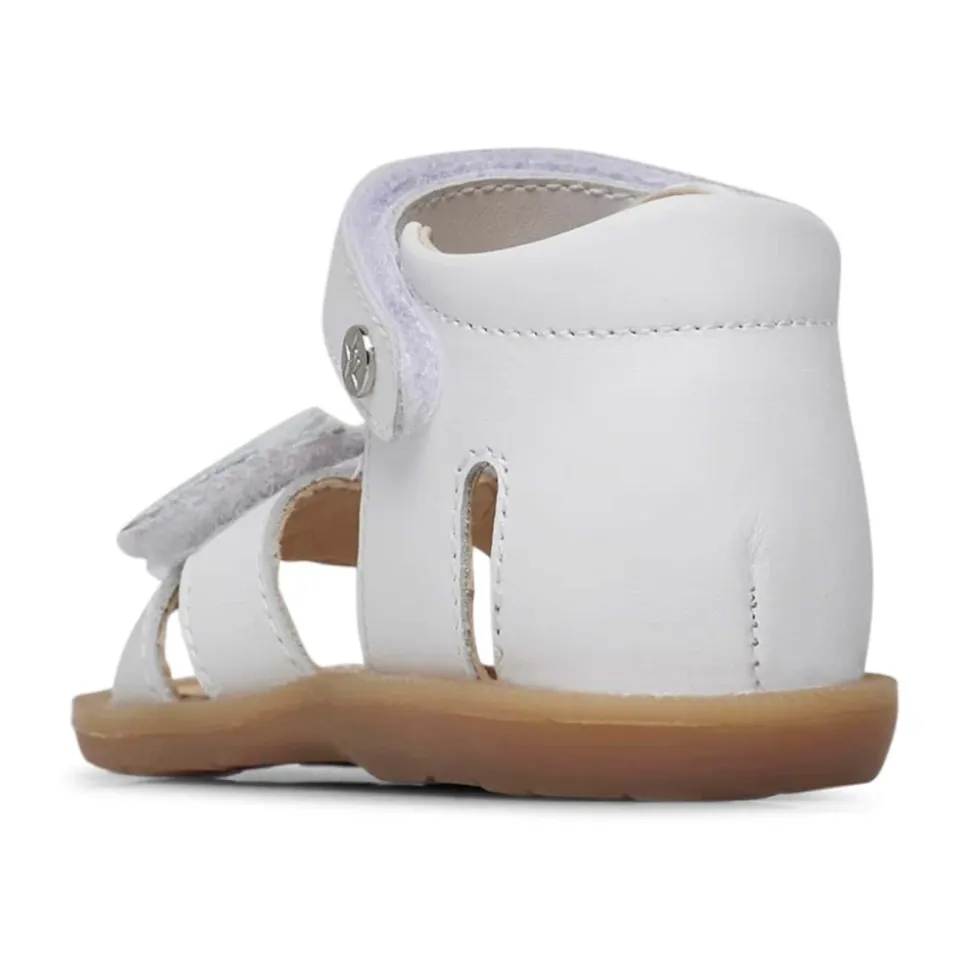 Sandali in pelle con cuori applicati FIRUN