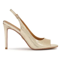 Sandali in pelle stampata oro