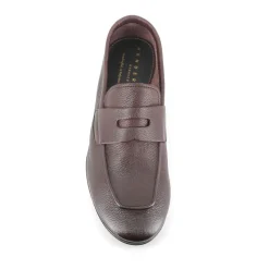 Sandali Mocassino in Pelle Marrone Scuro