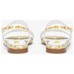 Sandali Ragazze in Pelle Maiolica Gialla