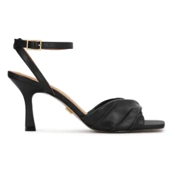 Sandali Stiletto in Pelle con Cinturini Rialzati
