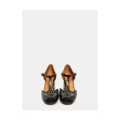 Sandali T-Strap in Pelle Verniciata