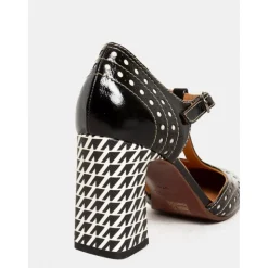 Sandali T-Strap in Pelle Verniciata
