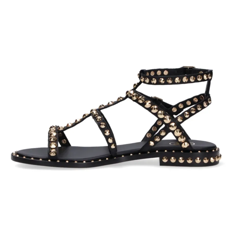 Sandal PRECIOUS 03 in pelle nera