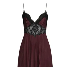 Satin Lace Insert Maxi Dress