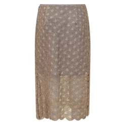 Scallop Sequin Midi Skirt