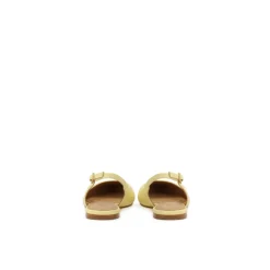 Scarpe basse giallo brillante con tallone scoperto