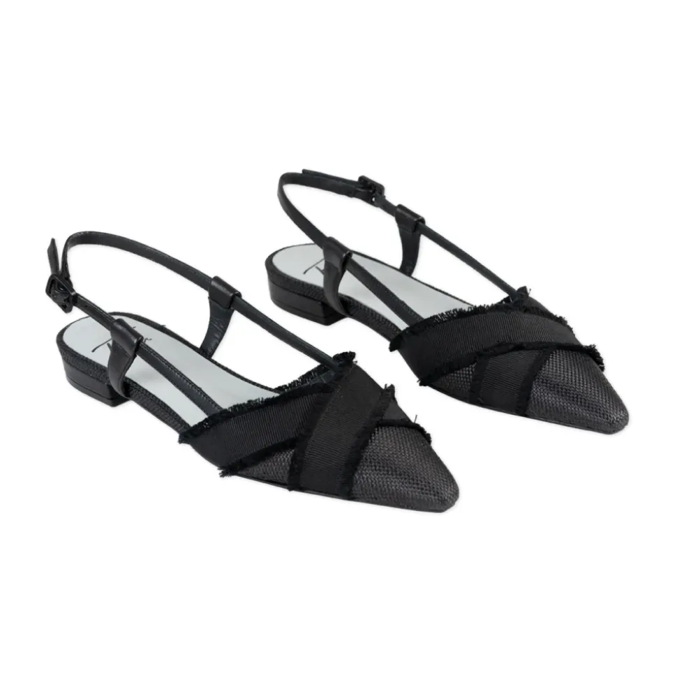 Scarpe basse nere in pelle