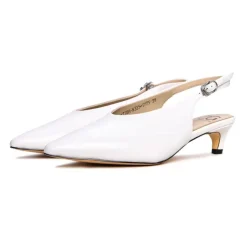 Scarpe con Tacco a Spillo Slingback Minimaliste - Bianche