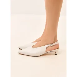 Scarpe con Tacco a Spillo Slingback Minimaliste - Bianche