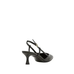 Scarpe con tacco in pelle nera
