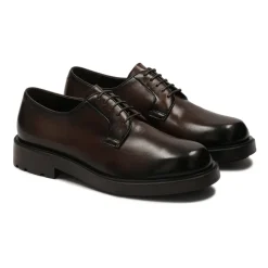 Scarpe derby marroni in pelle naturale