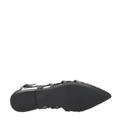 Scarpe in Pelle con Borchie e Cut-Out